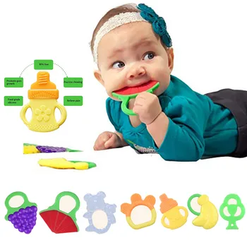 Vaikams Kūdikiams, Kūdikių Kramtyti Žaislus Minkšto Silikono Vaisių Teether Turėtojas Kramtyti Žaislus 