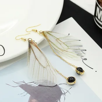 Viena pora retro mori pasakų auskarai rankų taip paprasta, vėjo drugelio sparnai mados kutais ausies segtukas didmeninės