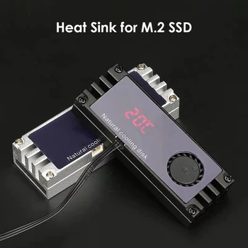 VODOOL M2 SSD Heatsink Aušintuvo Temperatūra OLED Skaitmeninis Ekranas M. 2280 2 NVME SSD (Solid State Standžiojo Disko Radiatoriaus Šilumos Šilumos Padas