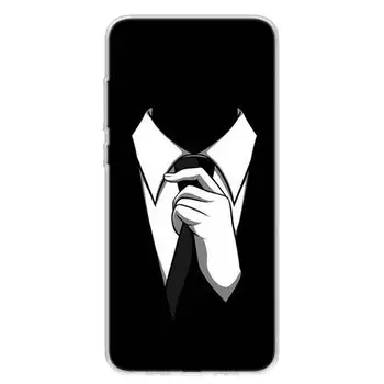 Vyras Kostiumą, Marškinius, Kaklaraištį, Telefono dėklas, Skirtas Xiaomi Redmi 6 7 8 9 PASTABA 4 5 6 7 8 9 A U S T Pro S2 K20 30 Padengti minkštos Silikono TPU