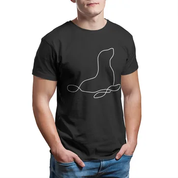 Vyriški T-shirt Viena Linija, Ruonių, Jūrų Liūtas jūrų vėplio Vandenyno Žinduolių Gyvūnų Mylėtojas Dovana Essentials Medvilnės Punk T-shirts 45947