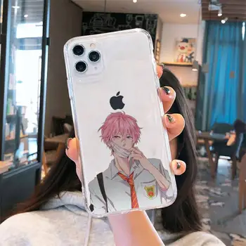 Yarichin kalė Klubas Anime, Telefono dėklas Permatomas iPhone 6 7 8 11 12-os mini pro X XS XR MAX Plius padengti funda shell