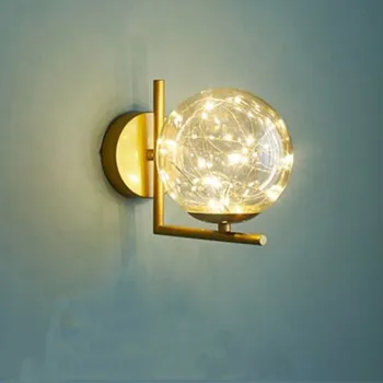 Šiaurės lubų lempa Kambarį Miegamasis Multi-Vadovai skandinavijos šviesos Namuose aukso stiklo lubų šviesos virtuvės ratas led lempos