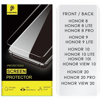 0,1 mm Apsauginė Plėvelė Huawei honor Peržiūrėti 10 10i 20 Gelio Screen protector už Garbę Žaisti 8 Pro 9 10 lite 3D atgal Hidrogelio Filmas