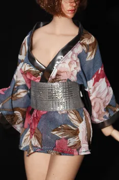 1/6 Masto Moterų Trumpą Suknelę Japonijos Vyšnių Kimono-Ultra plonas metalinis tinklelis Aukštos Ritininės Kimono Nustatyti Tinkami 12