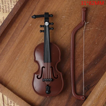 1 Rinkinys Mini Plastiko Smuikas Lėlių Dekoratyviniai Amatų Muzikos Instrumentas Lėlių Lipdukai naujas