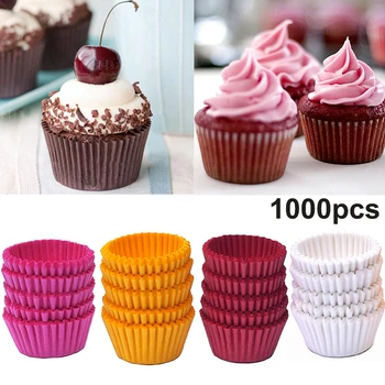 1000Pcs Mini Popieriaus Tortas Kiaušinių Tortų Formos Keksiukų Kepimo Pyragas Puodeliai Bakeware Konditerijos Įrankiai Šokoladinių Keksiukų Apsiaustas