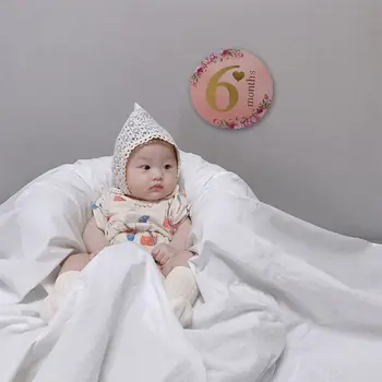 12 Vnt/Set Mėnesį Lipdukas Kūdikių Fotografija Etapas Atminimo Mėnesio Naujagimiams, Vaikams, Proginės Kortelės Numeris Foto Rekvizitai