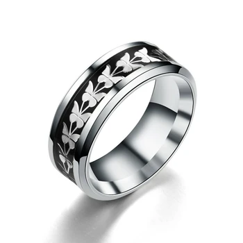 2020 Mados Nerūdijančio Plieno Moterys Vyrai Bohemijos Derliaus Drugelis Sniege Žiedas Papuošalai Subtilūs Vestuvių Pora Žiedų