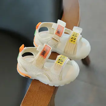 2021 Baotou sandalai mergaitėms minkštas-soled paplūdimio bateliai berniukams želė-soled neslidus sportbačiai kūdikio, vaikiška avalynė