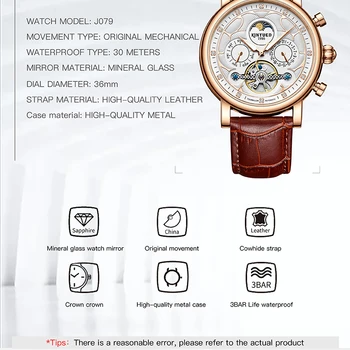 2021 Naujas Vyrų Aukštos klasės Daugiafunkcinis Mechaninis laikrodis Vyrams Šviesos Mados Verslo Mechaniniai Laikrodžiai Tuščiaviduriai Iš Laikrodis