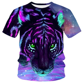 2021new stiliaus liūtų/tigrų marškinėliai atsitiktinis vyrų ir moterų 3d spausdinimo t-shirt hip-hop ' o T-shirt cool berniukas drabužių naujas vasaros viršų