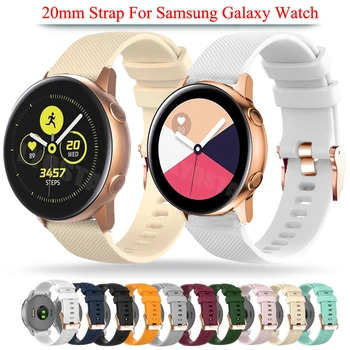 20mm Silikono Riešo Juostele Skirtas Samsung Galaxy Žiūrėti 42mm 3 41mm/ Active2 40/44mm Sporto Watchband Dirželiai Pavarų S2 Pakeitimo Correa