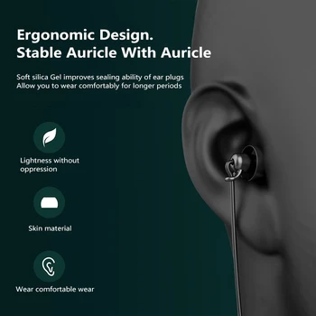 3.5 mm In-ear Ausines Miego Triukšmo-Įrodymas, Laidinė Kontrolės Universali Ausinių Su Mikrofonu Už Mobilųjį Telefoną, Tabletės