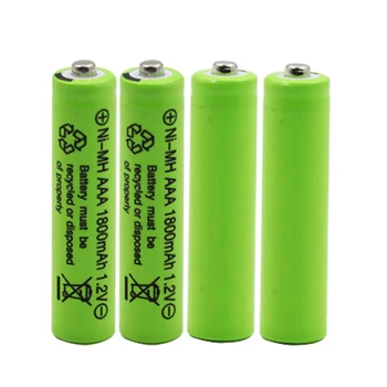 4/8/12/20pcs 4-20 vnt AAA 1800 mAh 1.2 V Kokybės įkraunamos baterijos Ni-MH 1.2 V 3A baterija