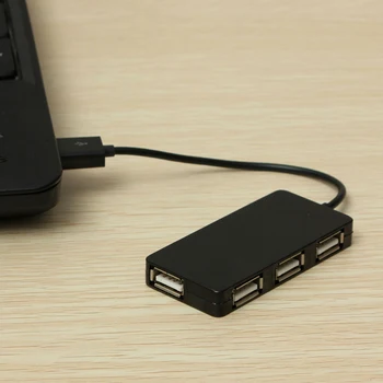 4 Uostų Didelės Spartos USB 2.0 Hub Multi Splitter Plėtros PC Nešiojamas vaizdo Kameros Garsiakalbiai Klaviatūros, pelės, Išoriniai Diskai