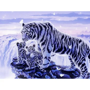 5D Aikštėje Diamond Tapybos Gyvūnų Tigras Kryželiu Diamond Siuvinėjimo Visą Deimantų Dekoracijos Cirkonio Namų Dekoro Meilės Dovana