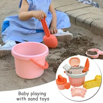 8Pcs/Set Paplūdimio Žaislai Vaikams Rinkinys Kūdikiui Žaisti Su Smėliu Kastuvas Kastuvas Nustatyti Įrankis Žaisti Kibirą Žaislai Gilinimo J6D6