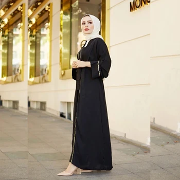 Abaja Dubajus Turkijos Musulmonų Abayas Moterų turkijos Hijab Caftan Dress Kaftan Islamo Drabužių Vestido Arabe MujeF891