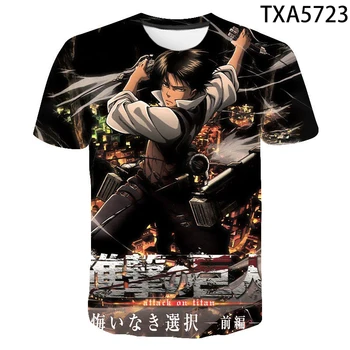 Anime Ataka Titan 3D Print T-shirt Mados Vasaros Vyrų, Moterų, Vaikų Ataka TitanT Marškinėliai Kietas Viršūnes Tee