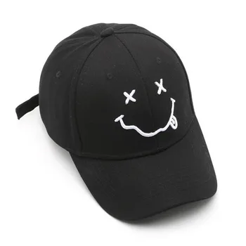 Atsitiktinis Unisex Skrybėlės Moterų Mados Pop Šypsena Siuvinėjimo Suaugusiųjų Beisbolo Kepurės, Lauko Sporto Gegužinė Laisvalaikio Naujovė Bžūp YD0006