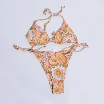 Be-X Gėlių spausdinti bikini 2021 mujer Trikampis swimsuit moterys, Apynasrio maudymosi kostiumai moterų String 2-piece set Seksualus maudymosi kostiumą biquini