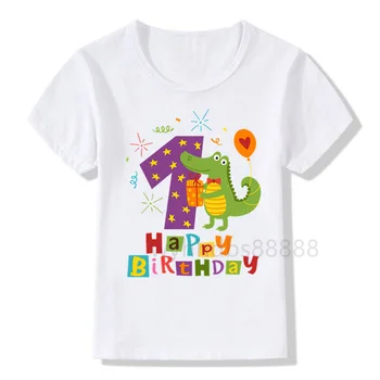 Berniukai, Gyvūnų Gimtadienio Skaičių, Print T Shirt Vaikų Gimtadienio Berniukas Dino Šalies marškinėliai Boy&Girl Funny Panda Dovanų Marškinėlius Metu