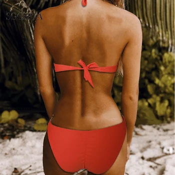 Bikini Stumti Iki 2020 M Sexy juoda Apynasrio Maudymosi kostiumai Moterų maudymosi kostiumėlį, Maudymosi Kostiumą, Moterims Bandeau Brazilijos Thong Bikini Komplektas