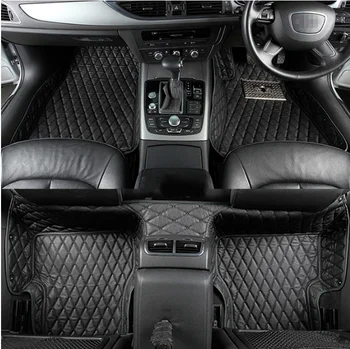 Custom pilną automobilio grindų kilimėliai + vieną bagažo skyriaus kilimėlis Dešinėje pusėje Nissan Elgrand E51 7 8 sėdimos vietos 2010-2002 vandeniui kilimai