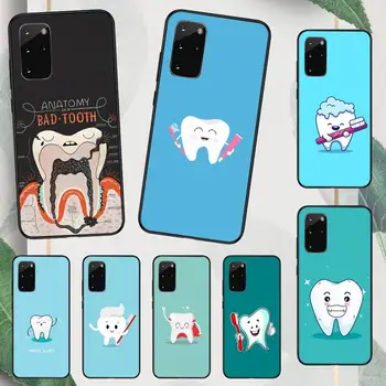 Dantų mielas dantų animacinių filmų Telefono dėklas Samsung galaxy S 9 10 20 10 21 30 31 40 50 51 71 s 20 pastaba j 4 2018 plius Prabangos prekės