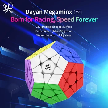 DaYan V2 M Megaminxes V2 M 12 Pusių Magnetinio Kubo Galvosūkį Kubą 3x3 Dodecahedron Cubo Magico Švietimo Žaislai Vaikams