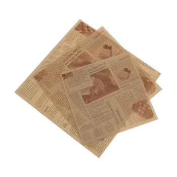 Derliaus Laikraščio Stilius, Vaškinio Popieriaus Maisto Klasės Oilpaper Maisto Wrapper Vaškinio Popieriaus Picos Duona Fri, Mėsainiai Nonstick Kepimo Vaškinio Popieriaus