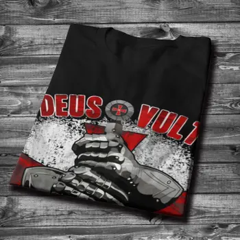Deus Vult kryžiaus žygiai tamplieriai Kardu Kirsti Marškinėliai Vyrų Populiarių TV Knightfall Marškinėliai, S-6XL Grynos Medvilnės Laisvalaikio T-shirt