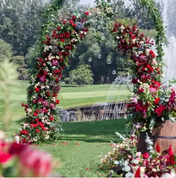 Geležies Unikali Arka Su Plinth Stalo Stovėti Lauko Vejos Vestuvių Gėlių Audinys Gimtadienio Fone Etapas Fono, Rėmelio Dekoras