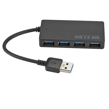 Grwibeou USB3.0 Adapteris, skirtas Nešiojamojo KOMPIUTERIO Didelio Greičio USB 3.0 Hub Išorės 4 Uostų Adapteris, Splitter USB Expander Kompiuterių Priedai
