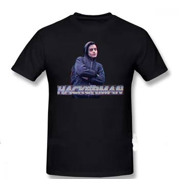 Hakeris Marškinėliai HACKERMAN J. Robotas T-Shirt 100 Medvilnės, trumpomis Rankovėmis Tee Marškinėliai XXX Mielas Vyras Spausdinti Paplūdimio Marškinėlius