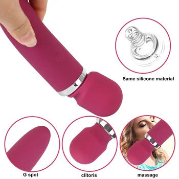 IKOKY Antgalis Klitorio Stimuliatorius Sekso Žaislai Moterims, USB Įkrovimo Vibratorių 8 Režimai, Magic Wand Vibratoriai Moterų Masturbator