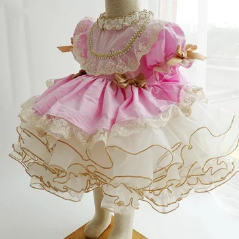Ispanijos Vaikai Princesė Suknelė Lolita Girl Dress Vaikiška Mergaitė, Kalėdų, Komplektai, Vaikams, Suknelės Mergaitėms Merginos Eid Suknelė Aremax