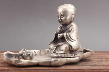 Išskirtinį Kinijos, tibeto sidabro raižyti vienuolis Cupronickel statula