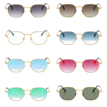 Kachawoo mažas rėmo aikštė akiniai nuo saulės šviesą vyrų metalo saulės akinių mados moterų tendencijos lauko akiniai mėlyna žalia veidrodis