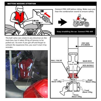 Karšto gelbėjimosi Liemenė Motociklo Striukė Motociklo Oro Pagalvių Vest Moto Air-bag Vest Motokroso Lenktynių Jojimo oro Pagalvė 
