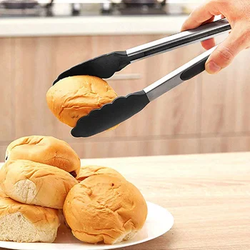 Karščiui Atsparūs Maisto Tong Kūrybos neslidus Nailono Duonos Džiūvėsių Tarnauja Tong Virtuvės Įrankiai BBQ Įrankių Priedai