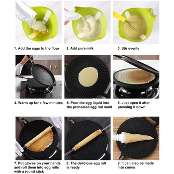 Kiaušinių Roll Režimas Non-Stick Omletas Vafliai, Kepimo Pan Cake Aliuminio Lydinio Bakeware Traškūs Mašina Omletas Pelėsių Bakeware Įrankis