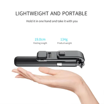 L03s: Pailginamas Sulankstomas Įrengta LED Užpildyti Šviesos, Monopodzie Trikojo Telefono Selfie Stick,Xiaomi 
