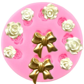 Lankas Rožių Gėlių Silikono Formos Šokolado Gumpaste Formų Minkštas Tortas Dekoravimo Priemonės Cupcake Topper Polimero Molis Formos Saldainiai