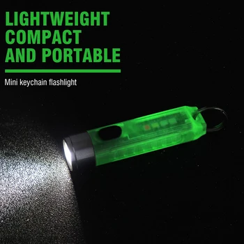 LED Keychain Žibintuvėlis Multifunkcinis Flash Šviesos Vandeniui 400LM Lauke, Dviračių sportas, Kempingas Medžioklės Mini Pocket Darbo Lemputė