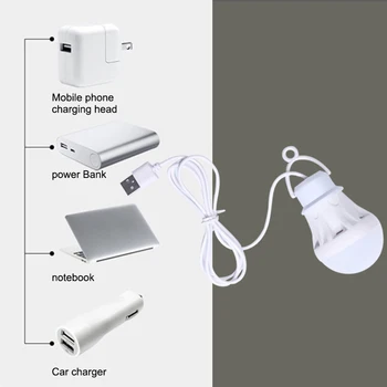 LED Žibintų Nešiojamų Kempingas Lempa Mini Bulb 5V LED USB Power Book Šviesos diodų (LED Skaitymo Studentų Studijų Stalo Lempa Super Birght