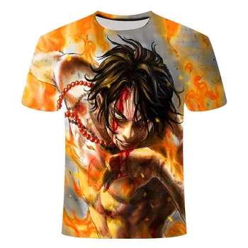 Luffy-Camiseta de manga corta para hombre y nina, Camiseta holgada savaiminio de Anime, 2021
