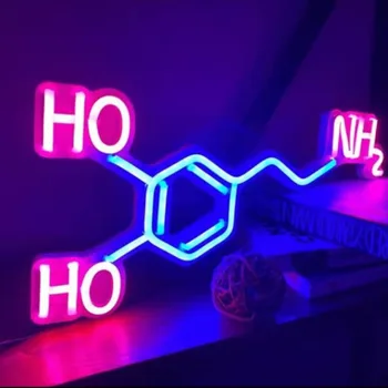 Maža Molekulė, Dopamino LED Neonas Pasirašyti Užsakymą Sienos Žibintai Šalis Vestuvių Parduotuvė Langų Restorane Gimtadienio Apdaila