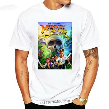 Medvilnės o-kaklo vyrams marškinėliai pagal užsakymą atspausdintas t-shirt Monkey Island Specialusis Leidimas moterų marškinėlius